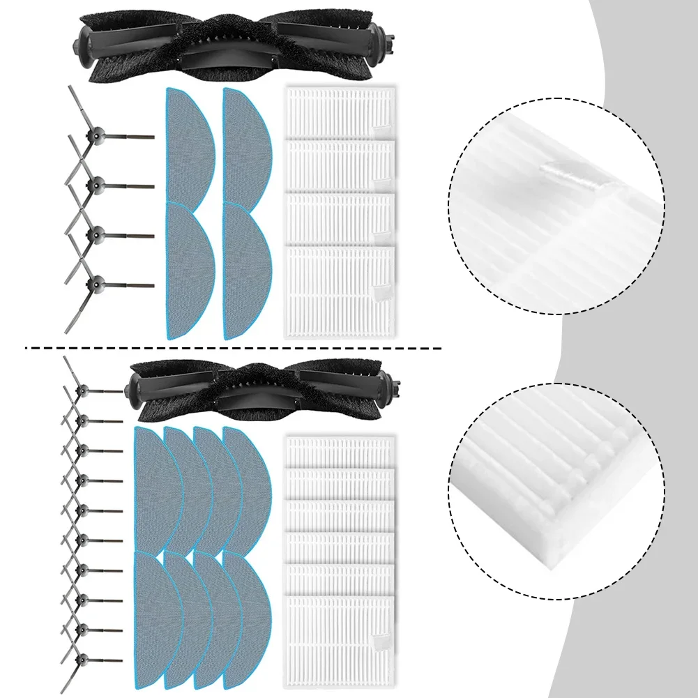 Wichtigsten Seite Pinsel Filter Mopp Tuch Kit Für Vyzzle D10 Für ILIFE V20 Teile Haushalts Liefert Reinigung Vakuum Teile Zubehör