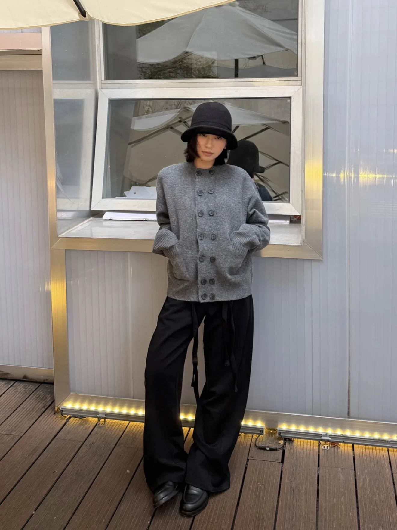 Cárdigan abierto clásico redondo Ne de punto ex invierno Casual versátil americano Ele Lazy Sle suéter para hombres y mujeres