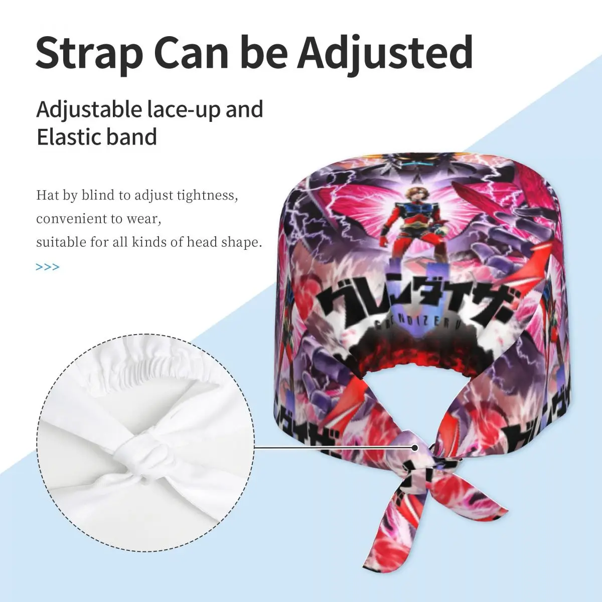 Custom Adjustable UFO Robot G-Grendizeres Working Hat Women Men Scrub Caps Scrub Nursing Doctor Surgeon Cap for Nurse