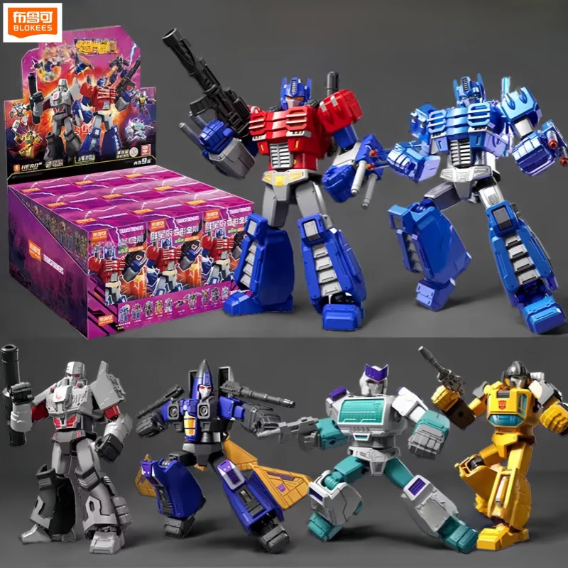 

Blokees Anime Figure Transformers Defender Version 1/2/3/4/5/6/7 Optimus Prime Megatron Ironhide Thundercracker Robot Blind Box