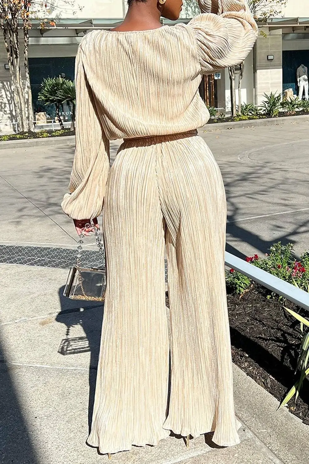 2024 Autumn Elasticity Two Piece Set Women Long Sleeve O Neck Tops Tracksuit Female Casuals Home Loose Wide Leg Pant Sets