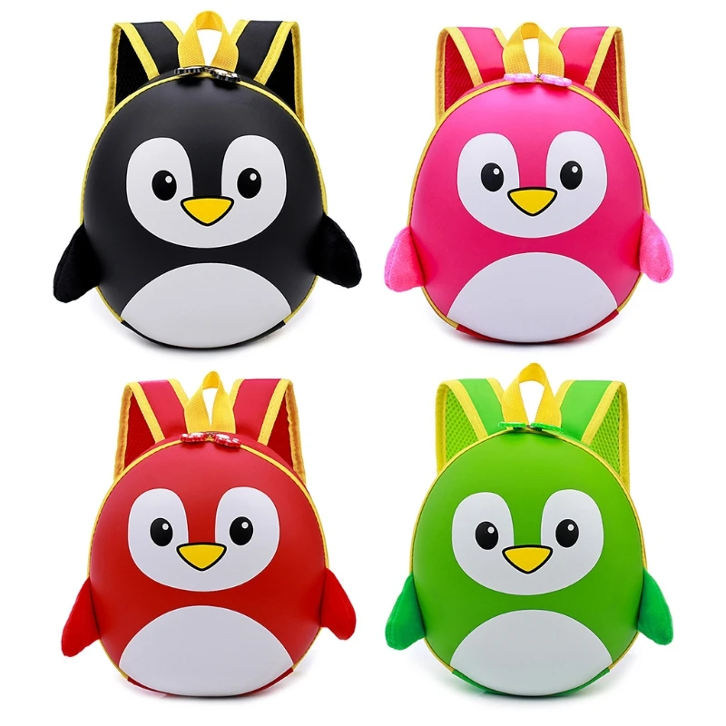 Bebê crianças menino menina pinguim mochila casual desenhos animados pequeno ombro saco escola d5qf