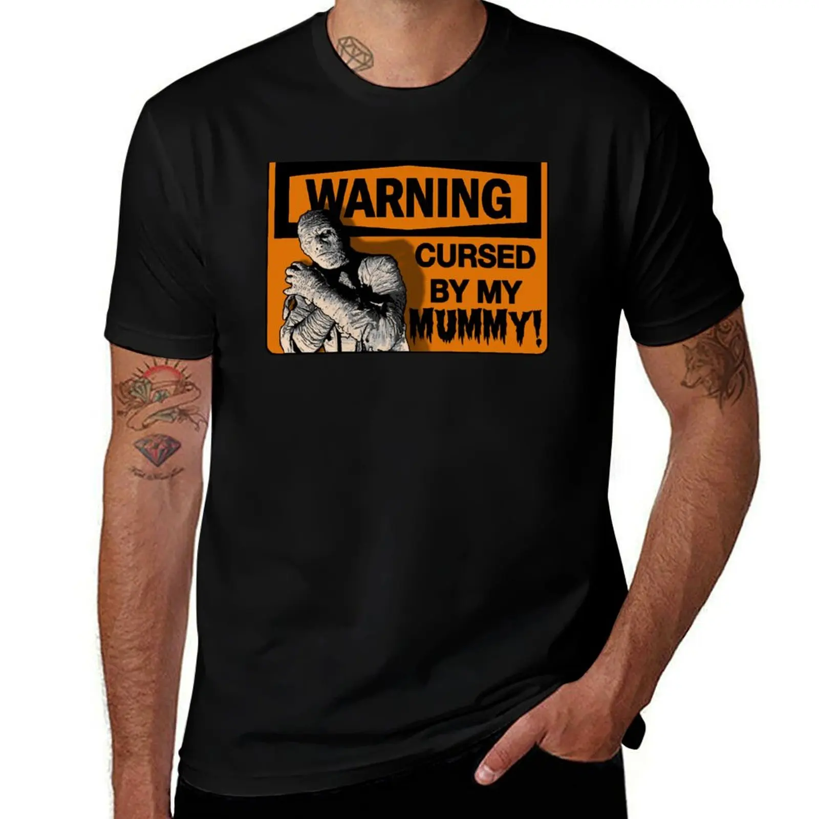 

WARNING: Cursed by my MUMMY! T-Shirt man t shirts cotton printed t shirts for man t shirt for man 100 percent cotton T-shirt