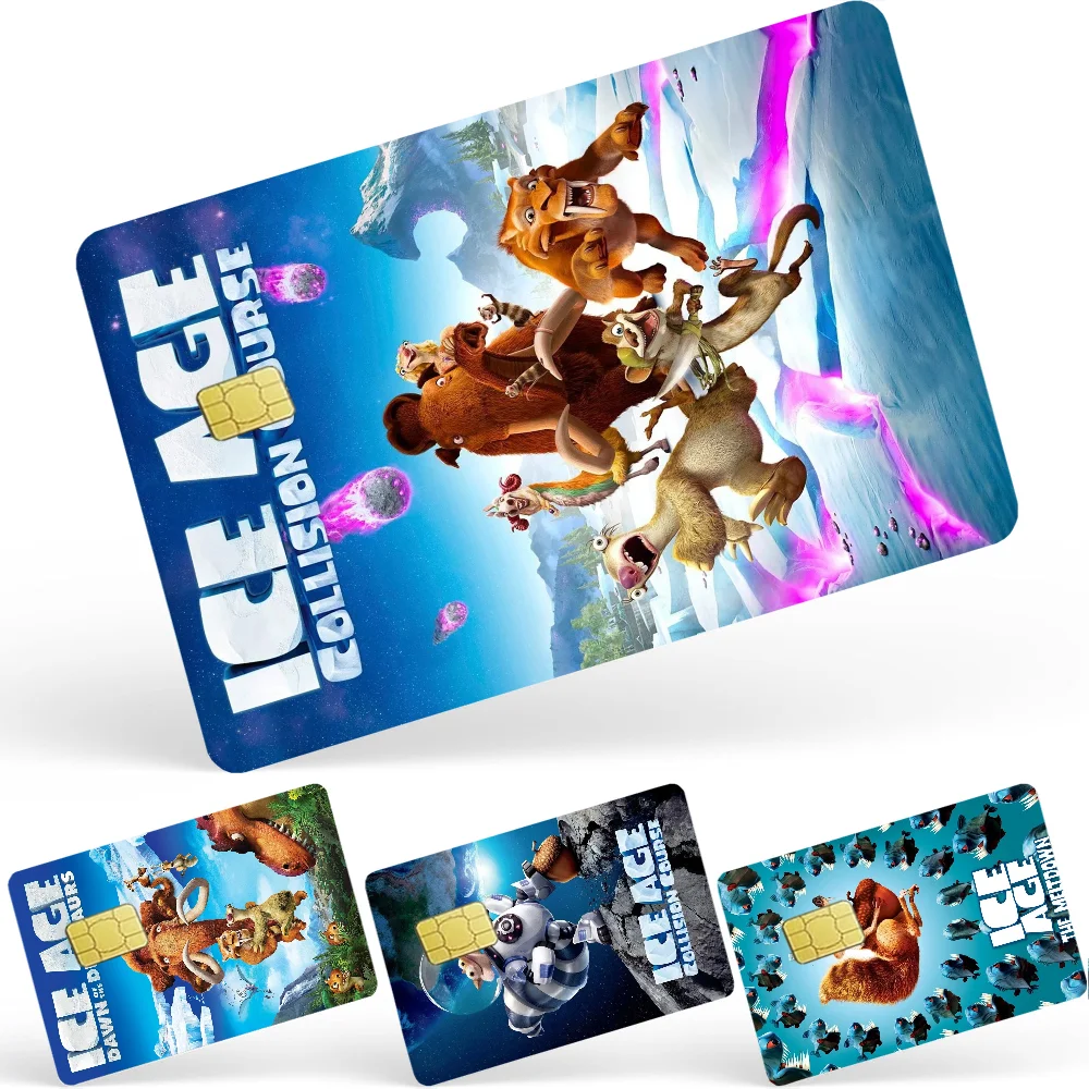 

I-Ice Age Credit Card Skin Stickers For VISA Bank Card Transportation Card Waterproof Sticker Anti-scratch Women Gift