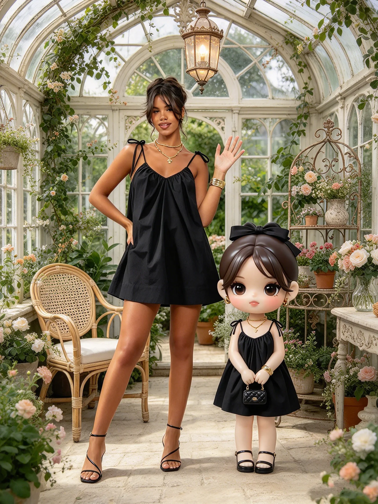 Women's V-Neck Sleeveless Long Dress Casual Comfortable Suspender Strap Solid Color Mini Skirt