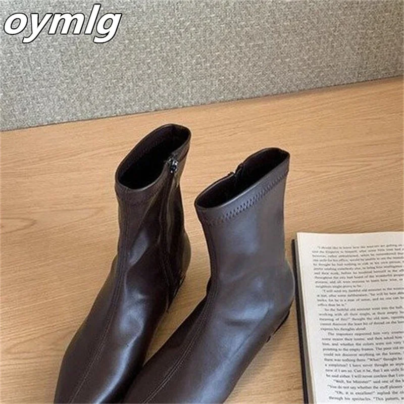 Sexy pointed side zipper inside height increasing short boots, 2024 autumn new silver fashion boots, soft leather slim boots