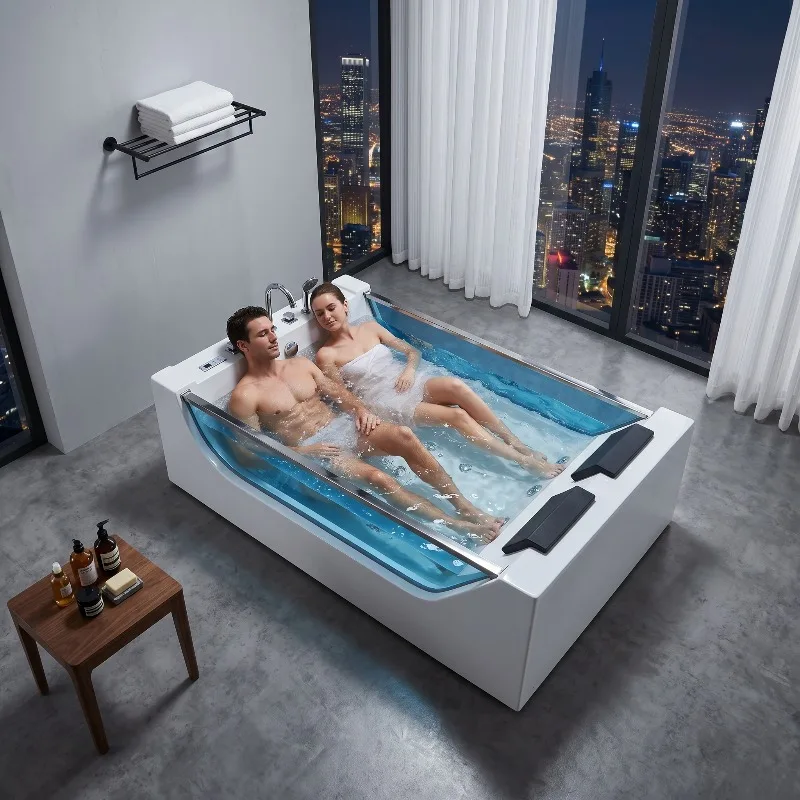 Double Deluxe Bubble Bath Basin Acrylic Thermostatic Heating