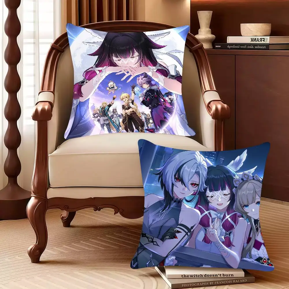 

Columbina Genshin Impact Pillow Case Decor Protective Covers Comfortable soft for Sofa Living Room Home office