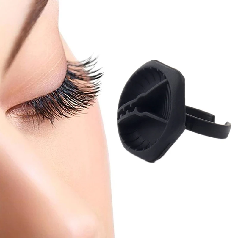 Detachable Grafting Eyelash Ring Cup Removable Eyelash Perm Palette Ring Nail Color Mixing Hand Painted Uv Gel Diy Manicure Tool image 2