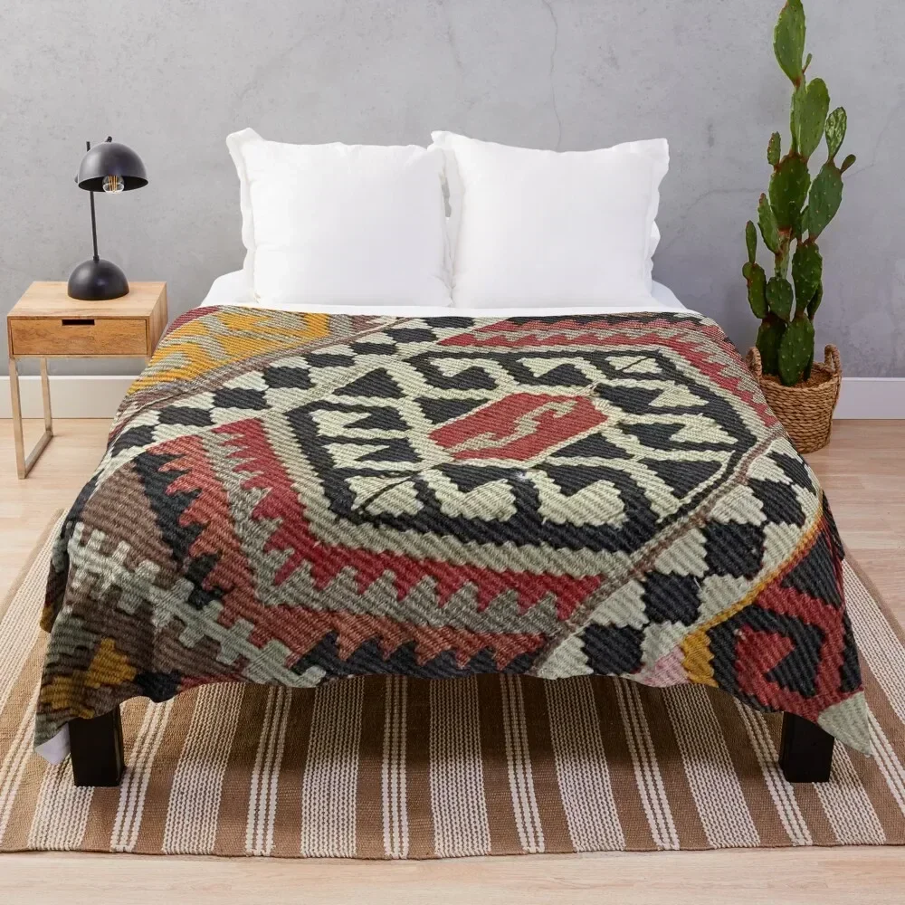 

Decorative Kilim, Navaho Weave, Woven Textile Throw Blanket Year Round Soft Comfortable Blanket for Home