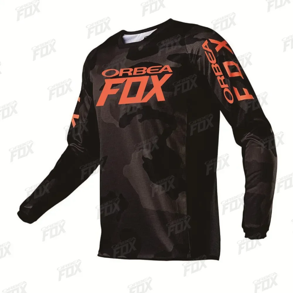

2023 OrbraFox Downhill Jersey MTB Offroad Motorcycle Motocross Racing Quick Dry Cycling Jersey Long Sports T-shirt
