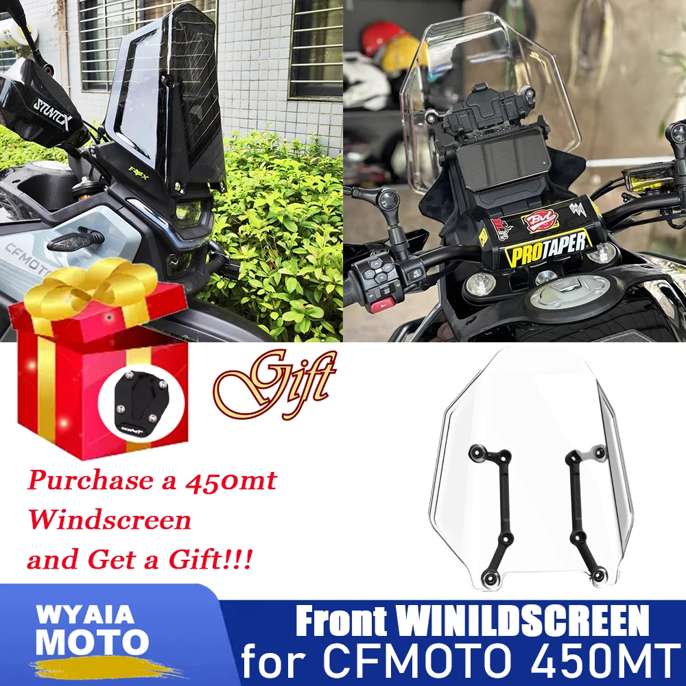 

450MT 2023-2024 Motorcycles Front Windshild Windscreen For CFMOTO 450-MT MT450 Give gifts 450MT Foot Side Stand