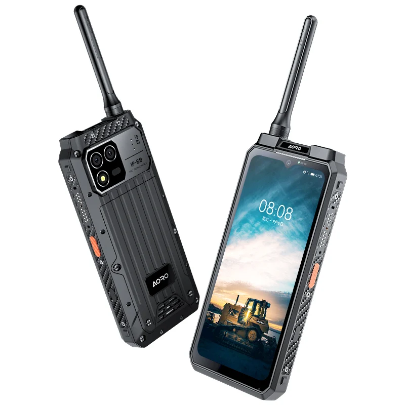 AORO M8 5G Android Rugged Phone Long Range 2D Scanner Thermal Imaging POC DMR PTT Radios IP68 Walkie Talkie With Radios PO