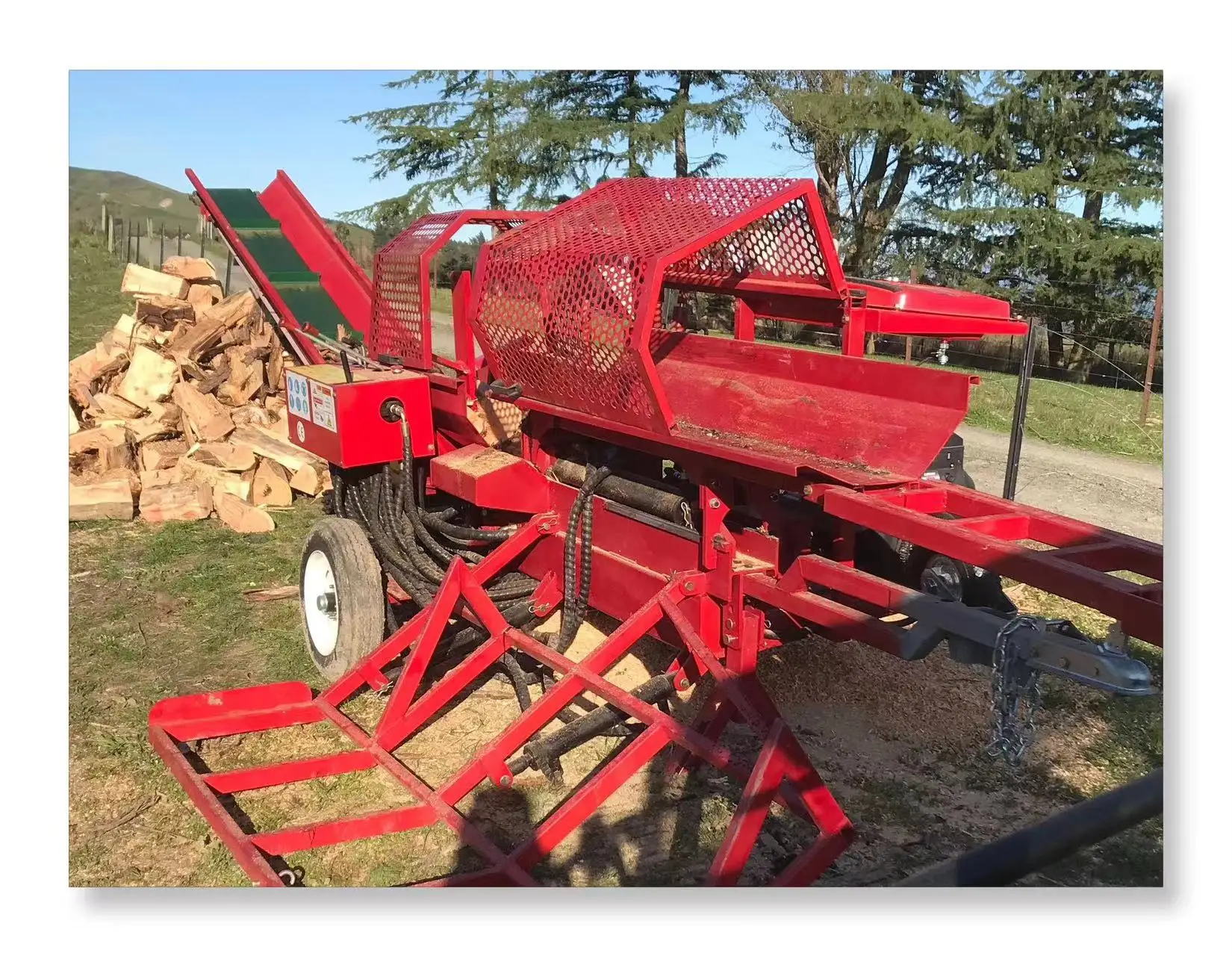

YG-Customized Firewood Processor Hydraulic 30t Wood Chipper Log Splitter diesel Electric Start with Log Lift