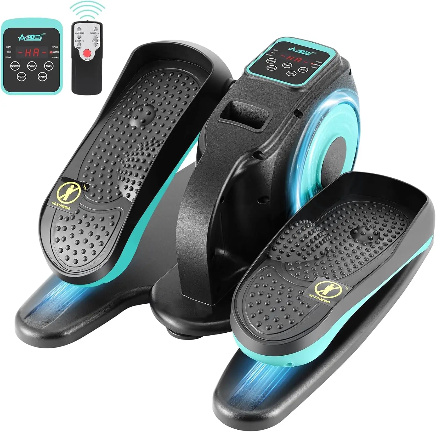 

Under Desk Elliptical Machine, Ellipse Leg Exerciser for Seniors Adults, Adjustable Speeds Elliptical Trainer with Remote, Quiet