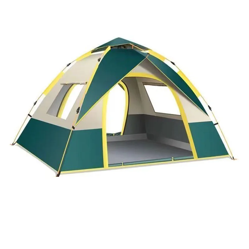 

Hot Sales Fully Automatic Large Canvas Camping Tent Glamping Equipment Double Tent Layer Usage Outdoor Adventures