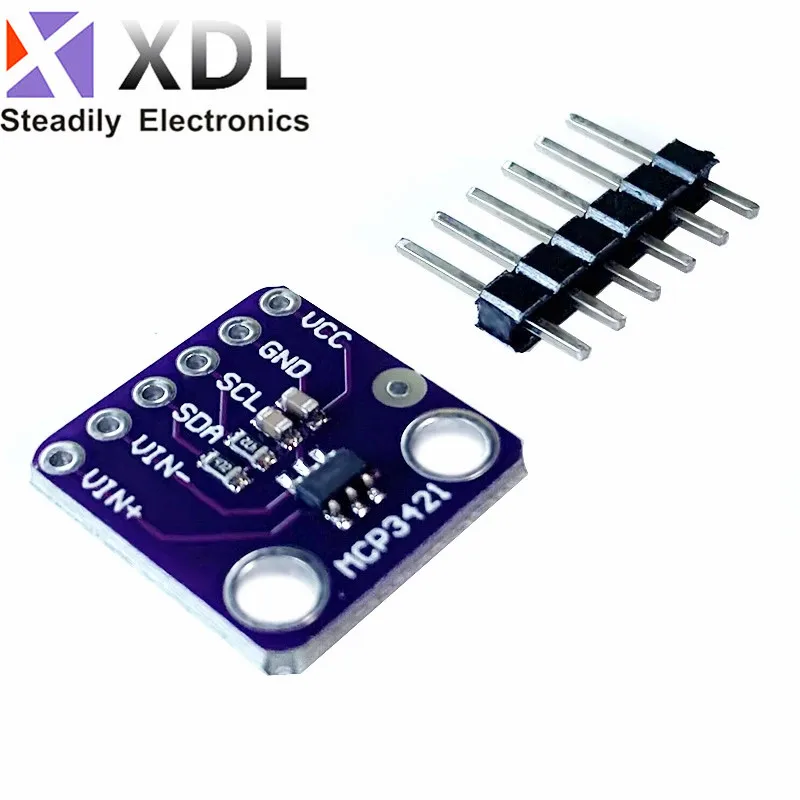 MCP3421 I2C SOT23-6 delta-sigma ADC Evaluation Module Board For PICkit Serial Analyzer Module GY-MCP3421