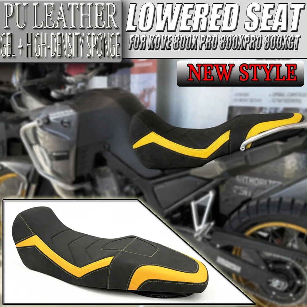 Motorcycle Lowered Heated Seat For KOVE 800X Pro 800X GT Short Rider Comfort Saddle -20mm Waterproof Plug & Play Aftermarket