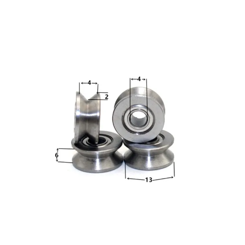 10 20 50 Pcs V Groove Sealed Ball Carbon Steel 624VV V624ZZ 4x13x6mm Guide Track Roller Bearing V624 Embroidery Machine