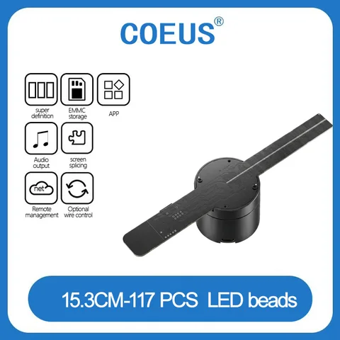 New 15.3 CM Custom Logo Products Transparent LED Display mini 3D…