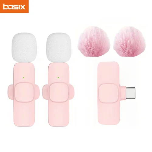 Micrófono Lavalier inalámbrico para teléfonos inteligentes tipo C, mini micrófono para Vlogging, TikTok, vídeos de Facebook, micrófonos, grabación de Audio