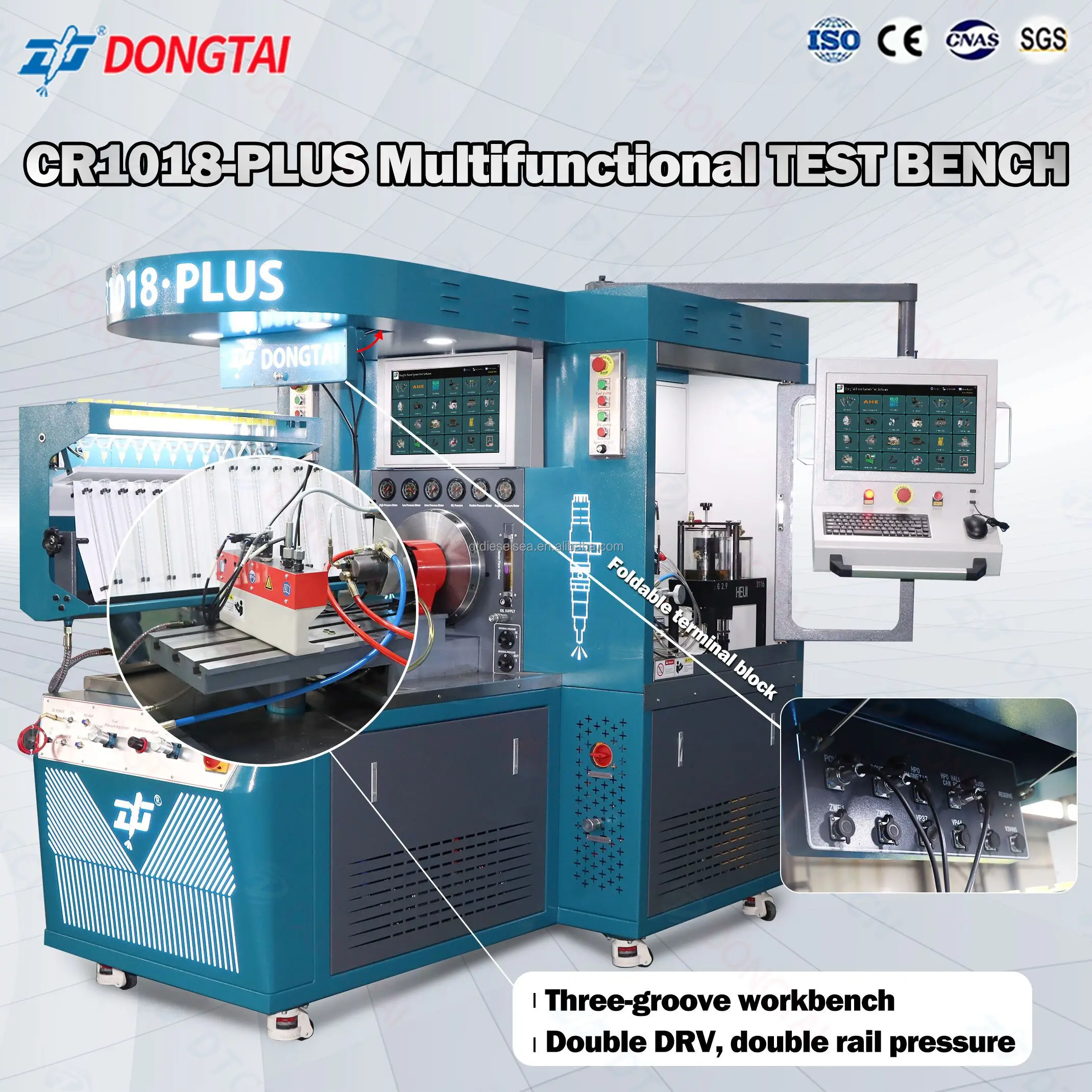 NEW MODEL CR1018-PLUS Multifunctional TEST BENCH CRI/CRP/EUI/EUP/PT/HEUI/EURO 2/F2E/ECD/VP37/VP44/RED4/BIP/QR