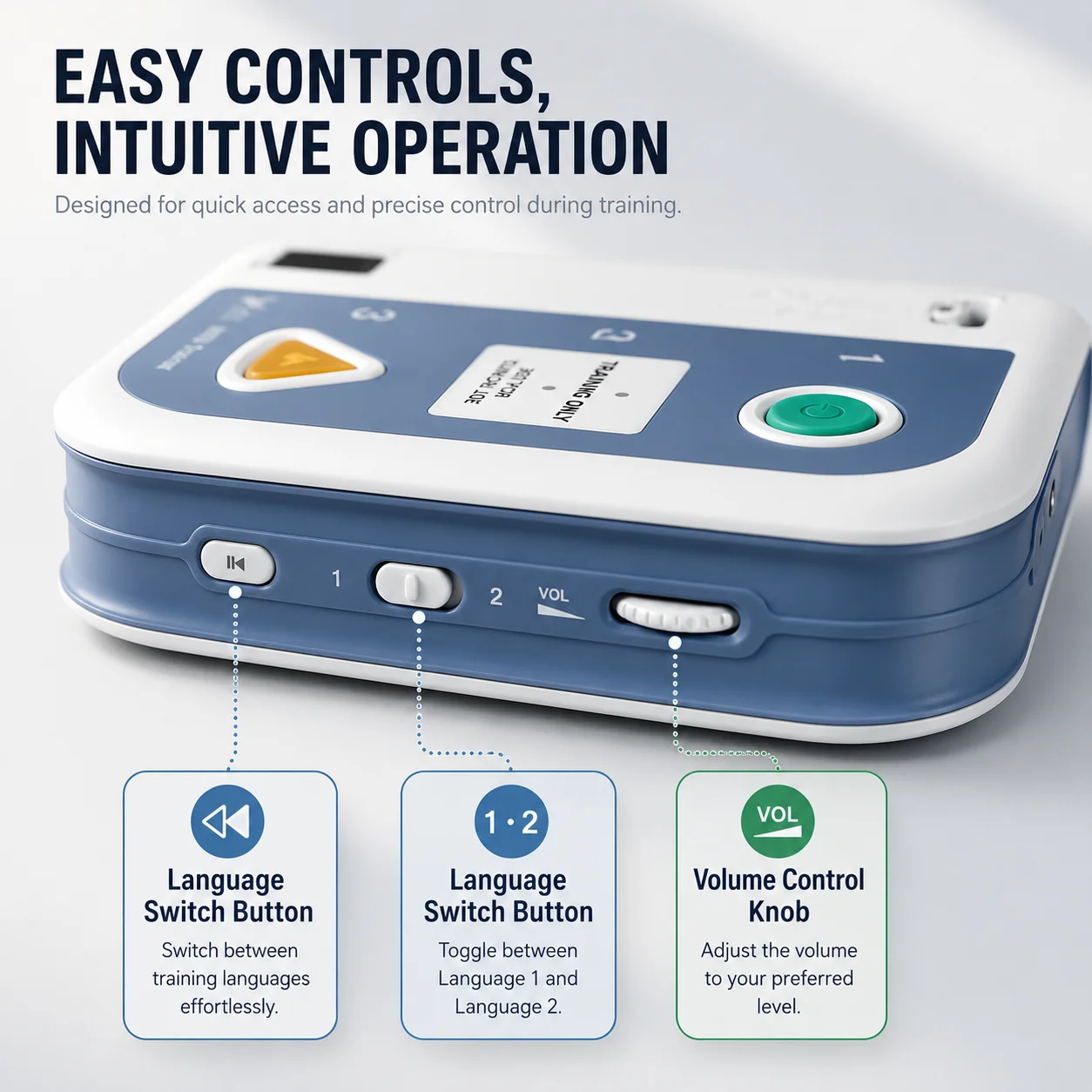 20 Languages AED Trainer XFT-120C+ First-aid Training Device External Defibrillator Teaching Machine 10 Training Modes