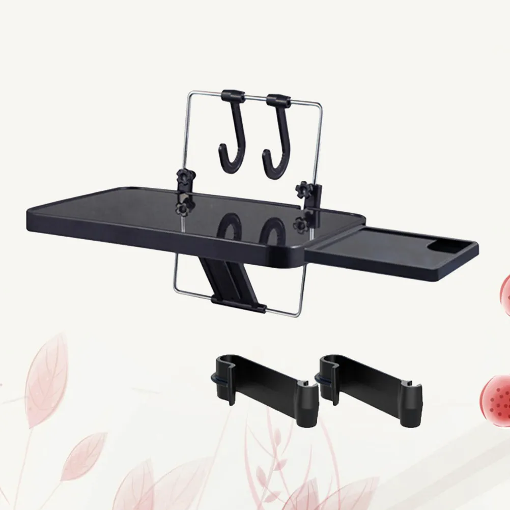 Folding Car Computer Bracket Black Small Backseat Table Laptop Tray Dining Plate Food Tray Beverage Rack -1504b Travel Office