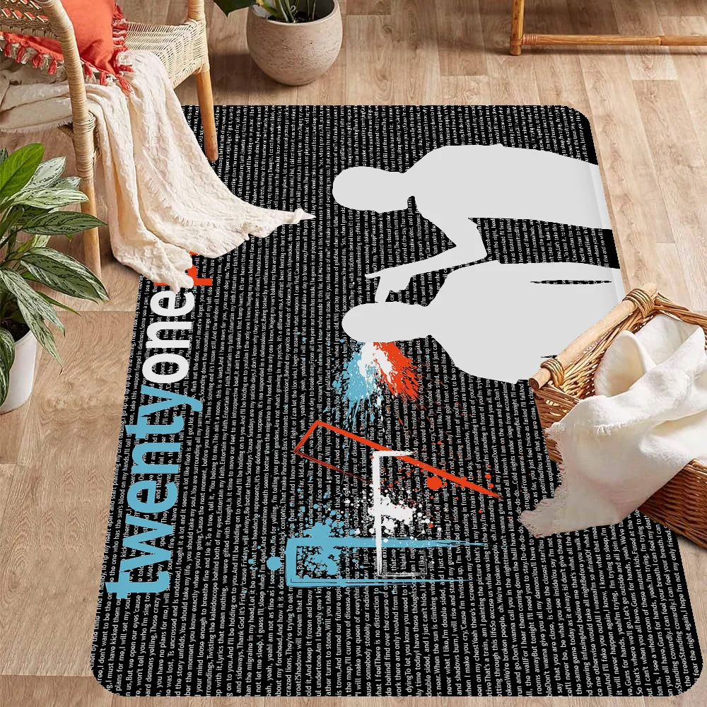 Twenty One Pilots Floor Mat Retro Multiple Choice Living Room Kitchen Rug Non-Slip Modern Home Decor