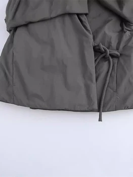 Upgraded Thick Wrap Front Tie Padded Jacket Kimono Style Collar Long Sleeve Loose Warm Daily Women Coat 2026 Winter Cotton Coats 5