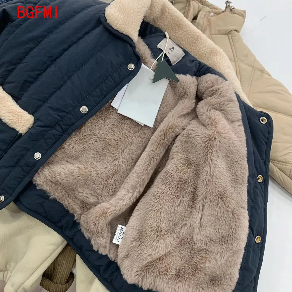 New Winter fleece Jacket Kids Girl Childrens Cotton Padded Outerwears Thickened Velvet Warm Baby Boy Coat Kids Quilted Jacket