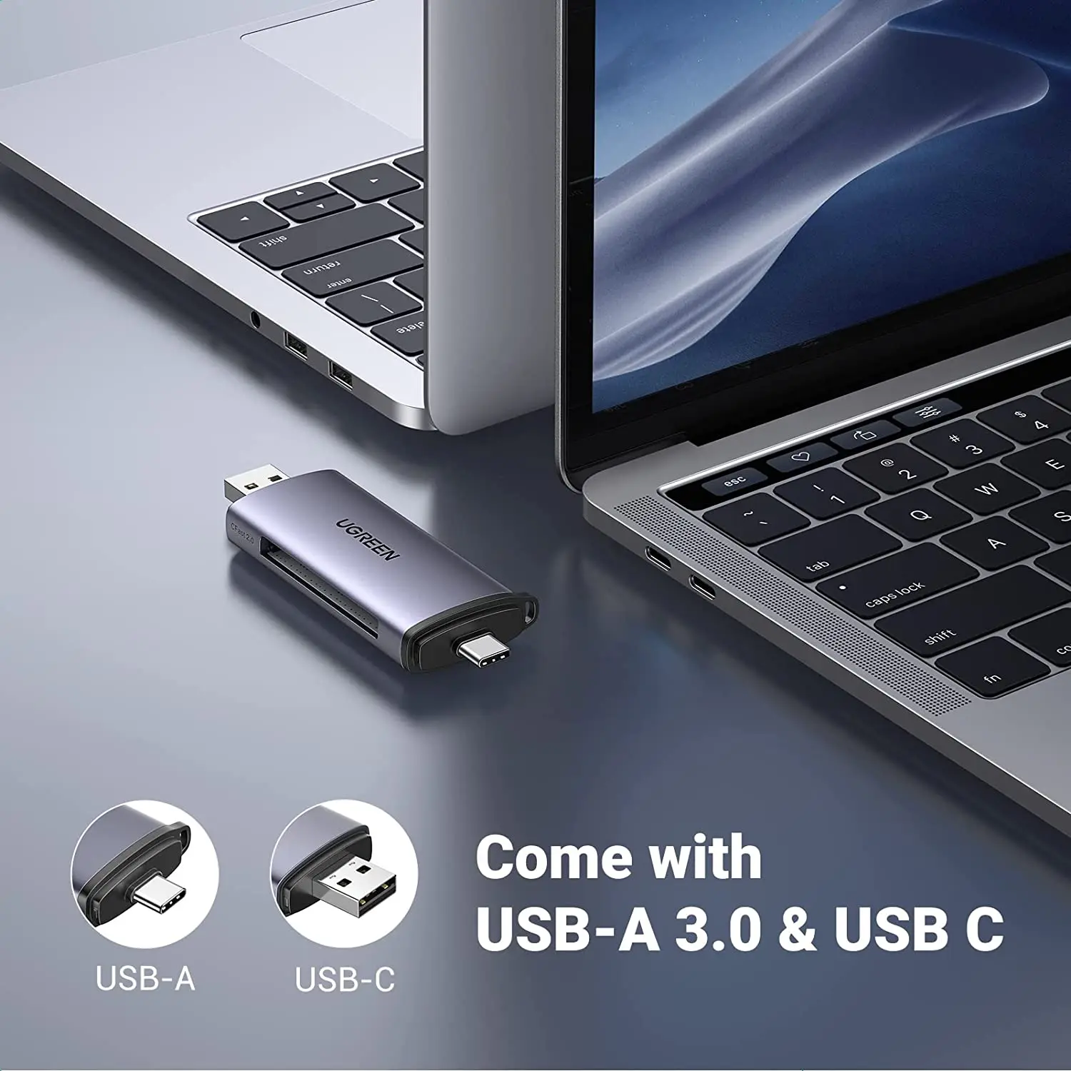 UGREEN Lettore di schede CFast USB 3.0 Lettore di schede di memoria da USB C a CFast 2.0 per computer PC MacBook Air Pro