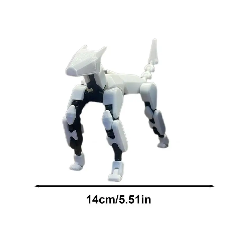 Multi-Jointed Movable Dog Figures 3D Printed Dog Shape Figure Toy Creative DIY Assembly Decorative Home Ornaments for Kids