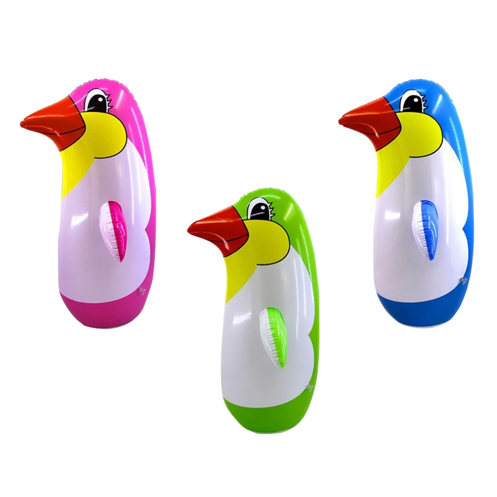 

6pcs 22CM Size Per Set Random Color Inflatable Punching Penguin Toy Tumbler Toy Party Accessory for Kids