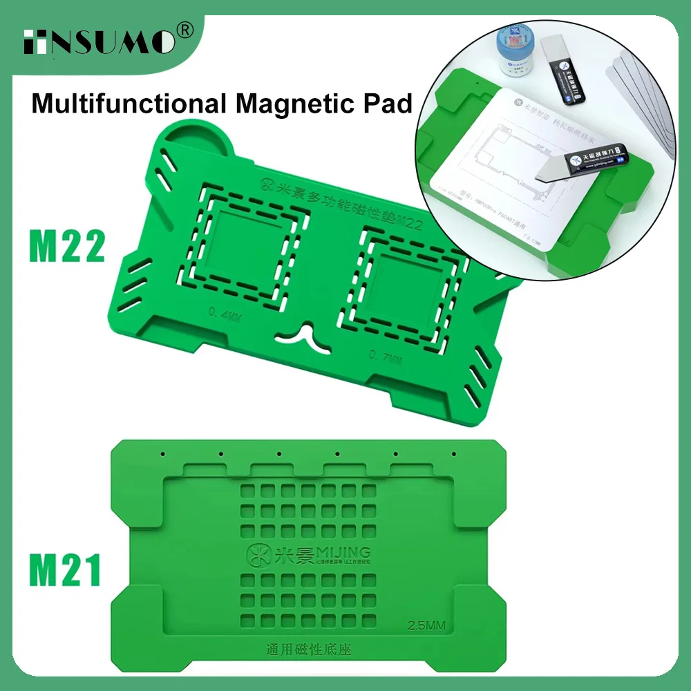 Mijing M22 M21 Multi-function Magnetic Work Mat for Mobile Phone IC Repair BGA Ball Planting Board Magnetic Repair Platform Tool