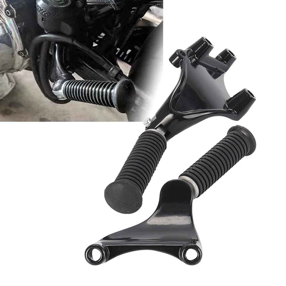 1 Pair Motorcycle Rear Passenger Foot Pegs Mount Pedal Aluminum For Harley Sportster XL 48 Iron 883 1200 2014-2020