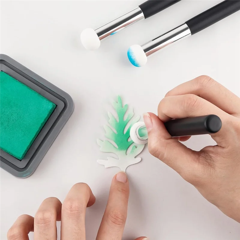 12Pcs/Set Sponge Applicators, Mini Paper Sponges Mushroom Heads Pouncers For Card Making,Background Blender Paintbrush Durable