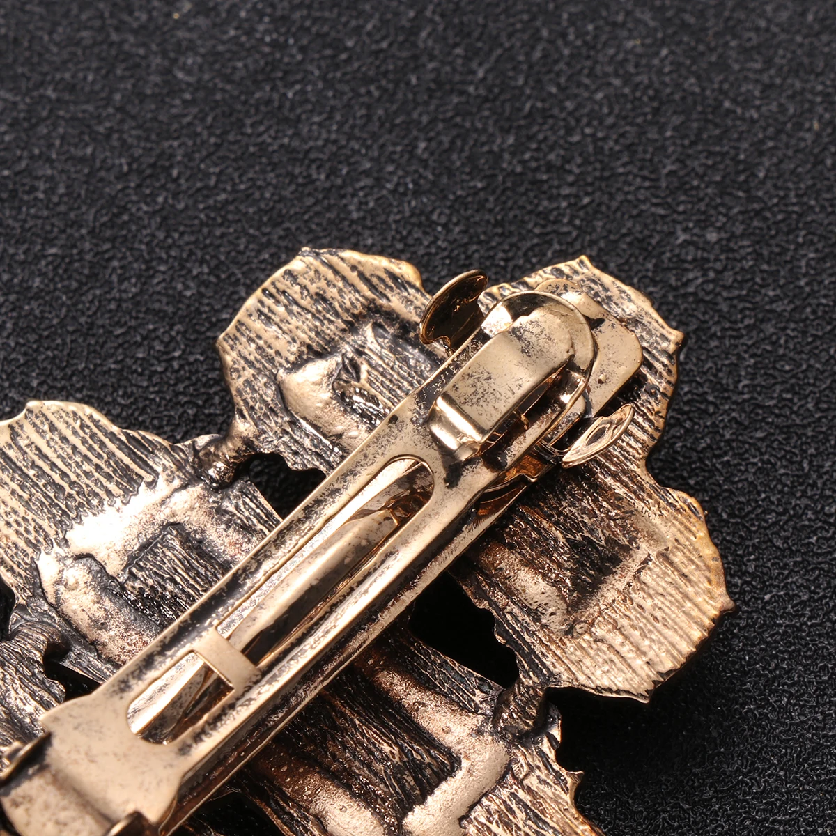 

Diamond Hair Clip Fashion Spring Buckle Ponytail Antiquing Vintage Durable Material Easy to Use Travel Outing Gift