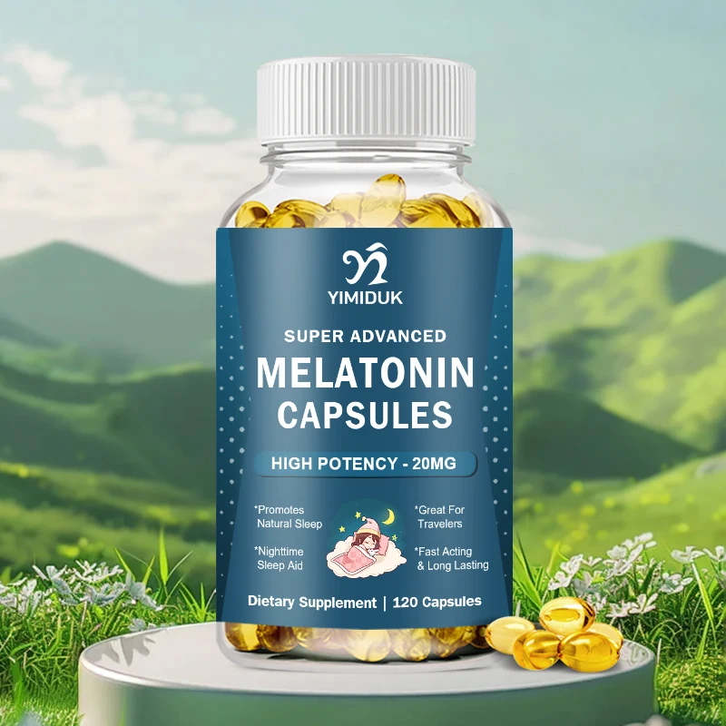 

20 мг капсулы с мелатонином для сна, лучшая регулировка времени, разница, иммунитет, здоровье, хорошая ночь, глубокий сон, хорошее настроение