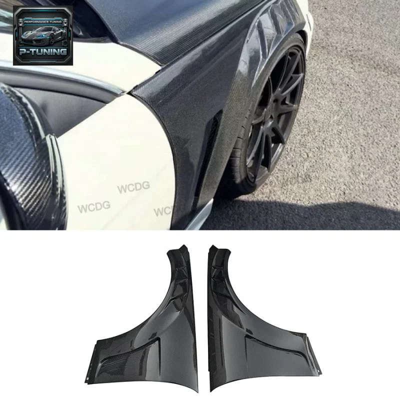 

Carbon Fiber for Mercedes-Benz W204 C63 AMG 2008-2014 Car Front Side Fender Air Vent Mudguard Cover Bodykit