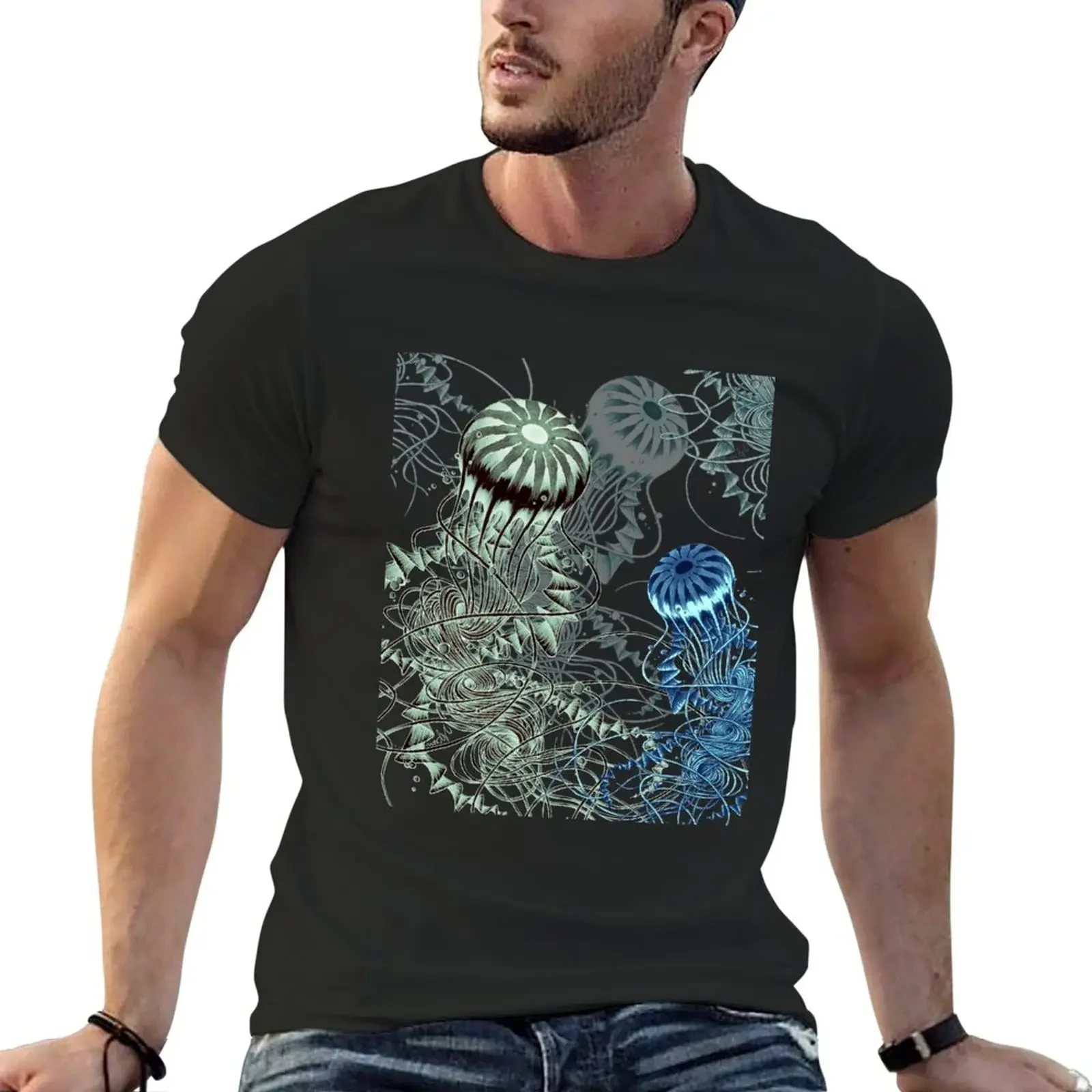 

Chrysaora hysoscella (Dark) T-Shirt tops funnys plain men workout shirt