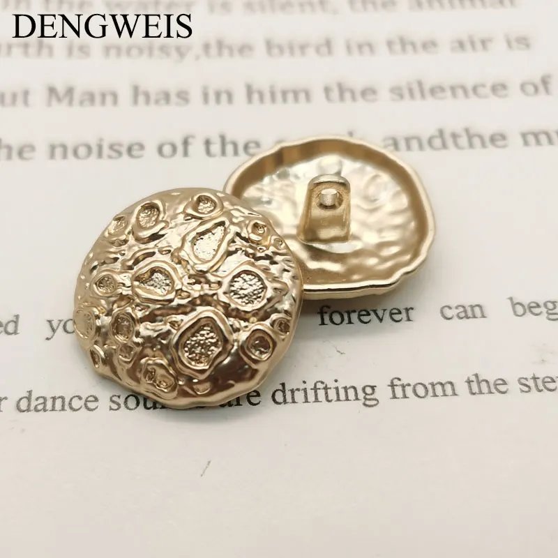 6 Stück 18/23mm Metallknöpfe mit Mondkrater-Oberfläche für Kleidung, Designer-Handarbeit, Nähzubehör, Großhandel – Detail 5