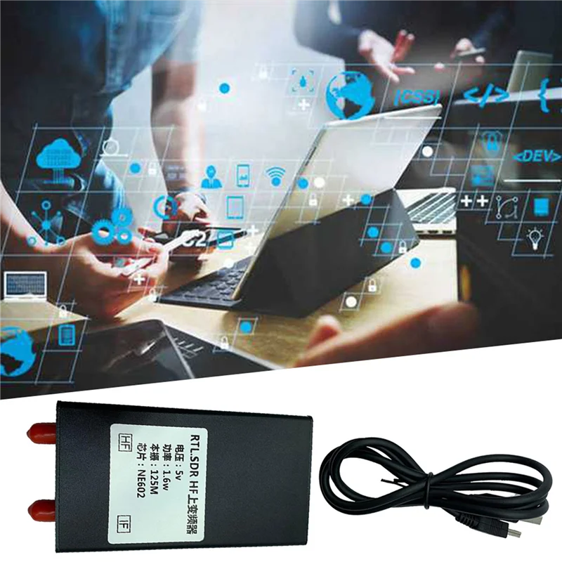 

ABWP-2X RTL-SDR NE602 125 МГц 1,6 Вт 150 К-30 МГц обновленный преобразователь для приемника RTL2383U RTL-SDR со соединительным кабелем