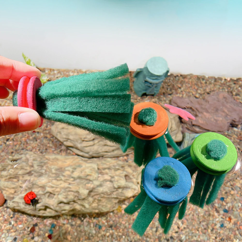 3/5 Uds. Mop para fregar peces, fregona decorativa para cría de peces, cama para Spawning para acuario, huevos de peces, fregona para fregar, suministros de alimentación para acuario