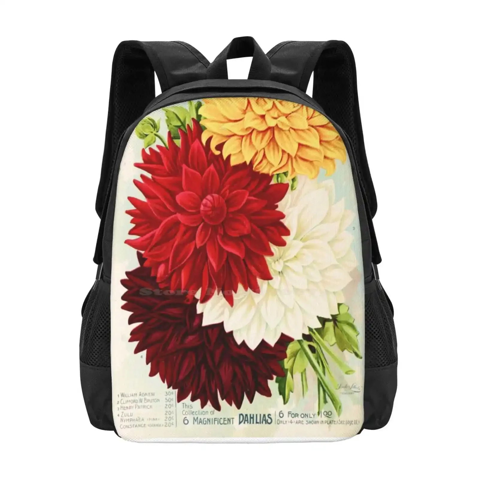 

Vintage Flower Poster - Classic Art For Spring - Cottage Core Hot Sale Schoolbag Backpack Fashion Bags Bunch Of Mums
