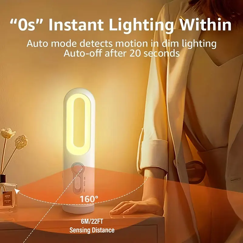 Imagem -02 - Xiaomi-mijia Led Sensor de Movimento Night Light em Portátil com Crepúsculo ao Amanhecer Iluminação do Sensor de Movimento Lâmpada de Cabeceira de Emergência