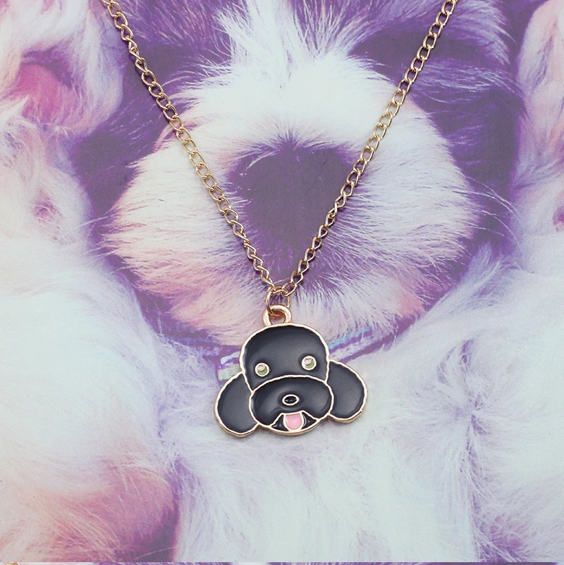 1Pc Cute Dog Pendant Necklace for Women Puppy Doggy Kawaii Shiba Inu Husky Poodle Animal Necklace Jewelry Accessories Gift 2024