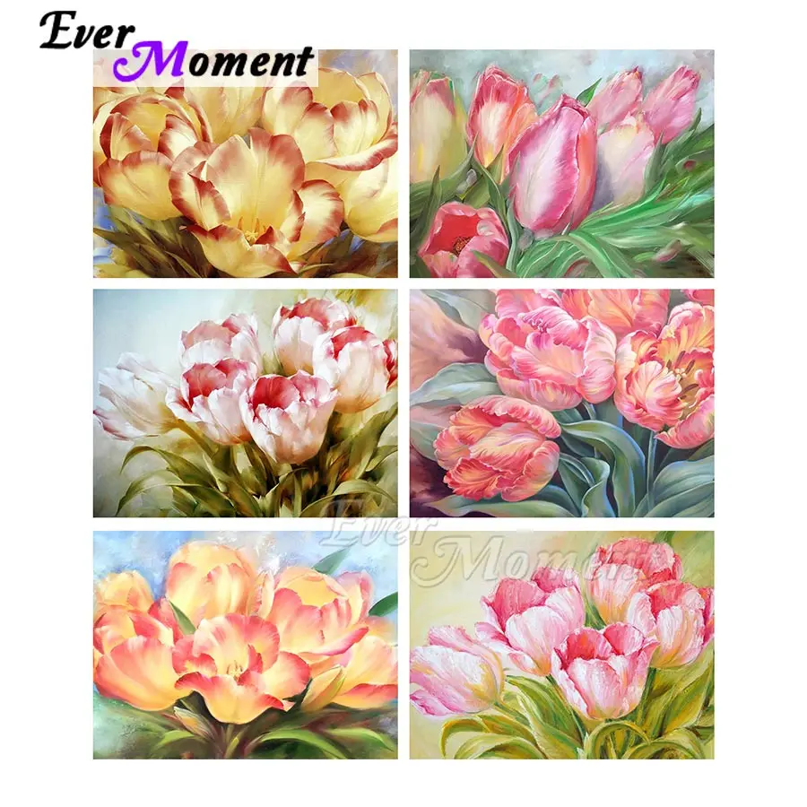 

Ever Moment Diamond Painting Tulip Flower Paint By Diamonds House Stuff For Home And Decoration For Giving Handmade S2F2656