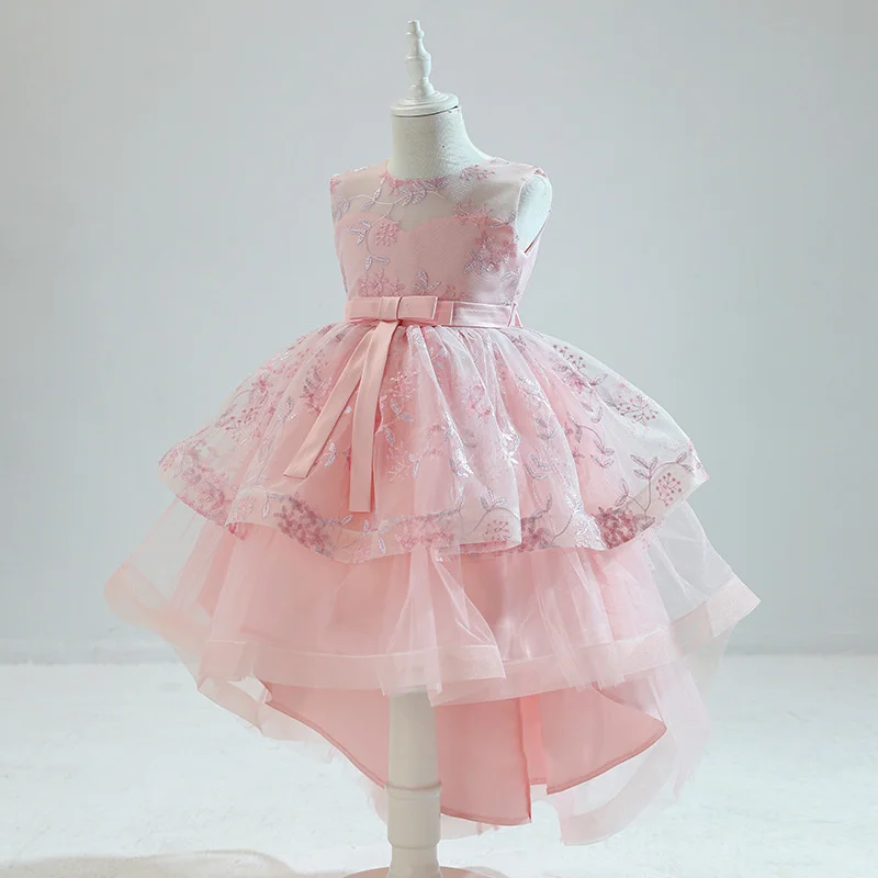 Children's dress princess dress children's dress baby one year old walk show tailing performance Dress Girls' dress