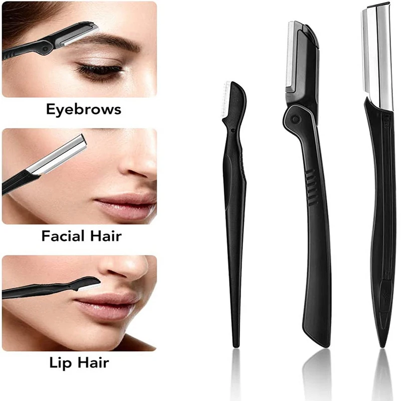 4-11PCS Eyebrow Trimmer Set Scissors Tweezers Eyebrow Razor Scraping Eyebrow Comb Razor Eyebrow Clip Makeup Tools Sets